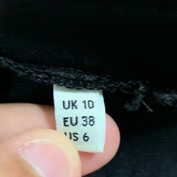 Whistles 6 Womens Black Midi Skirt 4 Button A Line Pleated Prairie - Picture 8 of 8